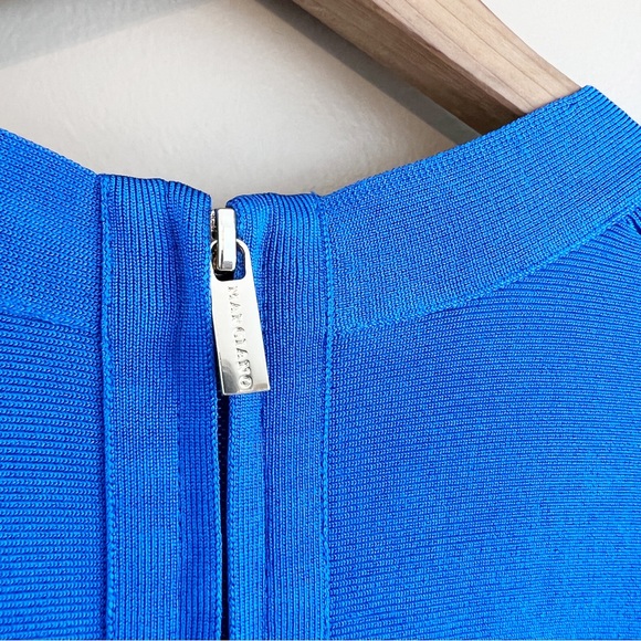 MARCIANO royal blue bandage dress size medium bodycon with sleeves - Picture 8 of 14